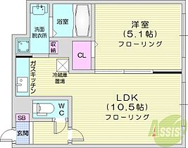 ミ・ピアーチェ麻生  ｜ 北海道札幌市北区北三十六条西4丁目（賃貸マンション1LDK・5階・36.70㎡） その2