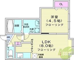 北海道札幌市北区北三十五条西7丁目（賃貸アパート1LDK・2階・26.73㎡） その2