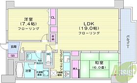 シャトーム北4条  ｜ 北海道札幌市中央区北四条西19丁目（賃貸マンション2LDK・4階・73.56㎡） その1