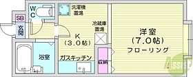 北海道札幌市東区北八条東6丁目（賃貸マンション1DK・3階・25.51㎡） その2