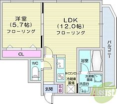 ドエル南円山  ｜ 北海道札幌市中央区南四条西24丁目（賃貸マンション1LDK・8階・39.70㎡） その2