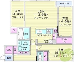 URBAN FLATS 北24条  ｜ 北海道札幌市北区北二十四条西2丁目（賃貸マンション3LDK・4階・67.81㎡） その2