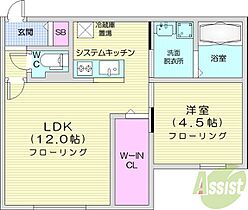 Bellagio　tsukisamu  ｜ 北海道札幌市豊平区月寒西二条6丁目（賃貸マンション1LDK・2階・40.85㎡） その2