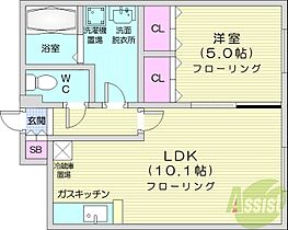 ビバリーパレット  ｜ 北海道札幌市中央区北四条東2丁目（賃貸マンション1LDK・4階・36.90㎡） その2