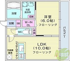 AXIS-FA苗穂  ｜ 北海道札幌市東区苗穂町3丁目（賃貸マンション1LDK・2階・35.78㎡） その2