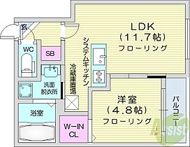 北海道札幌市東区北八条東5丁目（賃貸マンション1LDK・2階・37.49㎡） その2