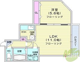 北海道札幌市北区北二十三条西8丁目1-30（賃貸マンション1LDK・5階・36.69㎡） その2