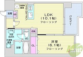 オルムドグランメール大通  ｜ 北海道札幌市中央区大通西17丁目（賃貸マンション1LDK・10階・38.03㎡） その2