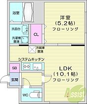 北海道札幌市東区北十四条東2丁目（賃貸マンション1LDK・1階・36.40㎡） その2