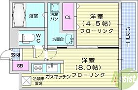 北海道札幌市東区北十一条東1丁目（賃貸マンション1LDK・4階・30.84㎡） その2