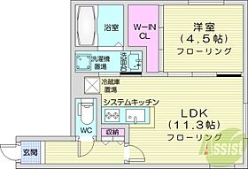 北海道札幌市東区北十五条東9丁目（賃貸マンション1LDK・1階・39.78㎡） その2