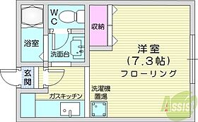 モンヴェール麻生B棟  ｜ 北海道札幌市北区新琴似七条2丁目（賃貸アパート1R・1階・19.87㎡） その2