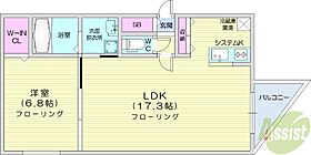 シャトーライフ中島公園1  ｜ 北海道札幌市中央区南九条西7丁目（賃貸マンション1LDK・2階・53.57㎡） その2