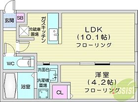 北海道札幌市東区北十四条東7丁目（賃貸マンション1LDK・4階・32.20㎡） その2