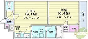 北海道札幌市北区北二十一条西4丁目1-22（賃貸マンション1LDK・5階・33.83㎡） その2