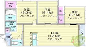 北海道札幌市東区北十八条東5丁目（賃貸マンション3LDK・2階・64.32㎡） その2