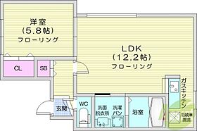 ショパンシャトーノクターンOP27  ｜ 北海道札幌市北区北二十七条西6丁目（賃貸マンション1LDK・2階・36.61㎡） その2