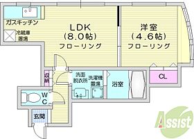 グローリアスＭ  ｜ 北海道札幌市東区北四十五条東15丁目（賃貸アパート1LDK・3階・30.64㎡） その2