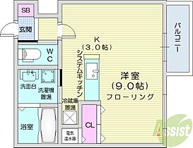 北海道札幌市北区北十条西1丁目（賃貸マンション1K・4階・28.00㎡） その2