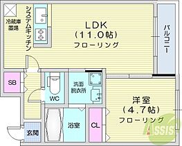 北海道札幌市東区北十五条東1丁目（賃貸マンション1LDK・1階・36.46㎡） その2