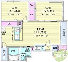 アヴァンセ北40東1  ｜ 北海道札幌市東区北四十条東1丁目（賃貸マンション2LDK・4階・56.23㎡） その2