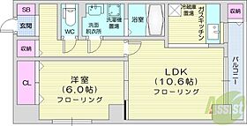 ミルネージュ35  ｜ 北海道札幌市北区北三十五条西8丁目（賃貸アパート1LDK・3階・44.31㎡） その2