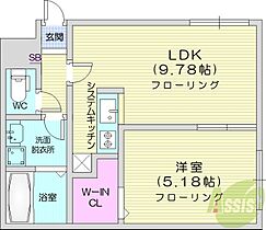 ecoa北27条  ｜ 北海道札幌市北区北二十七条西2丁目（賃貸マンション1LDK・1階・35.00㎡） その2