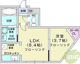 北海道札幌市東区北十六条東12丁目（賃貸マンション1LDK・4階・29.16㎡） その2