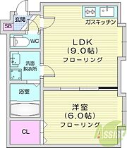 北海道札幌市北区北二十一条西5丁目（賃貸アパート1LDK・3階・35.64㎡） その2