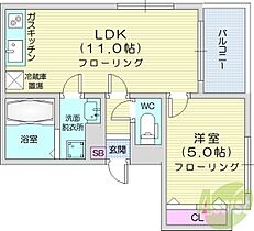 サンライズ山本3  ｜ 北海道札幌市中央区南四条西14丁目（賃貸マンション1LDK・4階・32.26㎡） その2