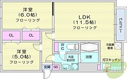 ファーストプレイス 2LDKの間取図画像