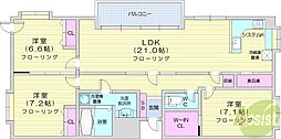 LEJARDINduOHKURA 3LDKの間取図画像
