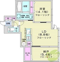 Pino kitamaruyama 1階1LDKの間取り