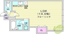 麻生S・K 1DKの間取図画像