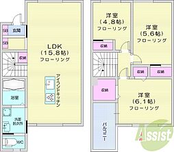 クレスタ 3LDKの間取図画像