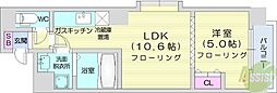 ヴィターレ 1LDKの間取図画像