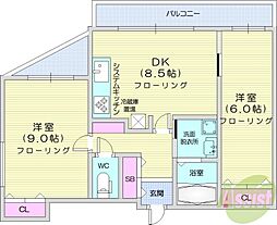 三和・マンション 2LDKの間取図画像