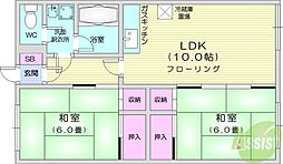 ノースライト31 2LDKの間取図画像