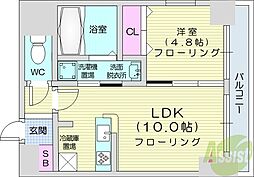サンコート表参道 1LDKの間取図画像