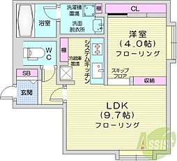 カノア 1LDKの間取図画像