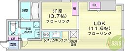CASATRESNEO 1LDKの間取図画像