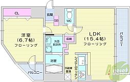 アクティ麻生南2 1LDKの間取図画像