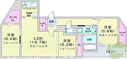 ミヤノモリ-CITY.STELLA 3LDKの間取図画像