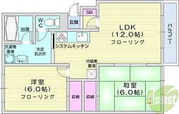 共栄マンション 2LDKの間取図画像