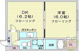 KDビル 1DKの間取図画像