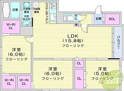レガーノ-5 3LDKの間取図画像