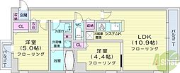 ヴォーネン円山裏参道 2LDKの間取図画像