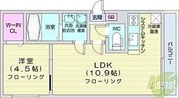 ヴォーネン幌西 1LDKの間取図画像