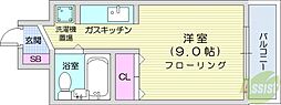 メゾン・ド・シュヴァル ワンルームの間取図画像