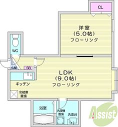 ロイヤルハイツセイヤ 1LDKの間取図画像